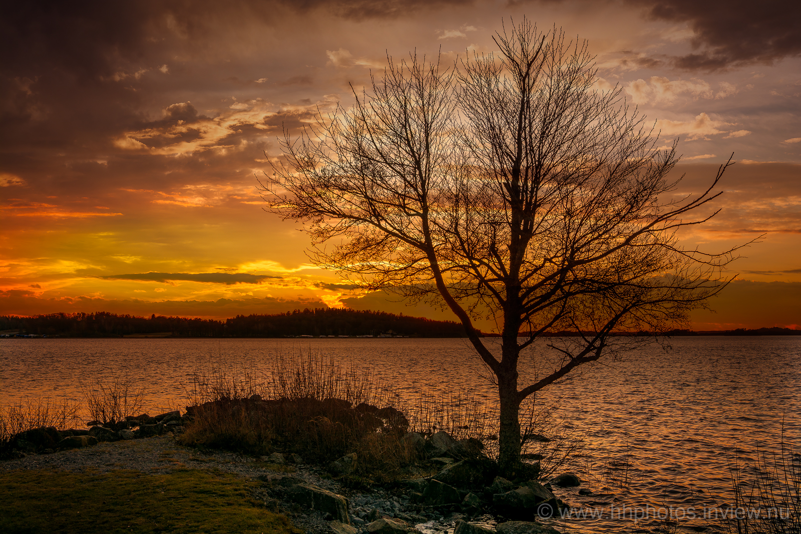 Sunset by Lake Mjörn, Alingsås