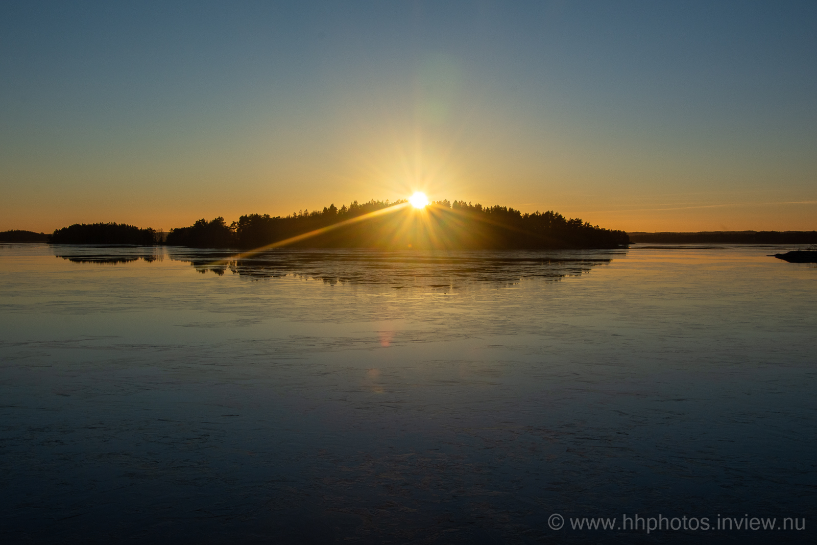 Sunset at Lake Mjörn 220106-1